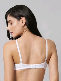 SDROSE Women's Cotton Lightly Padded Full Coverage Non-Wired T-Shirt White Color Bra Pack of 1
 - White, 32A