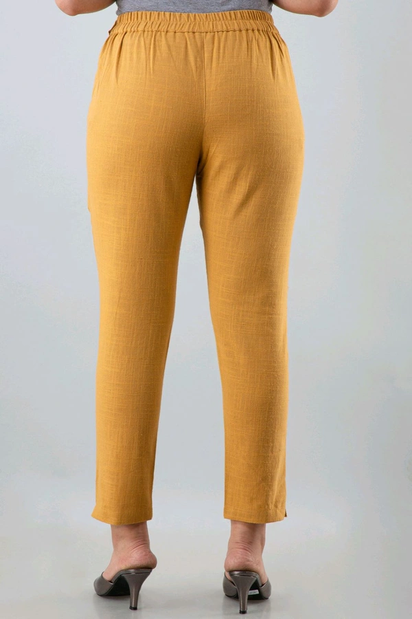 Women Relaxed Brown Pure Cotton Trousers - Coffee, 32