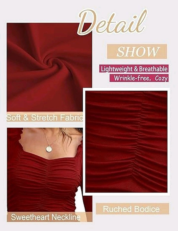 Casual Regular Sleeves Solid Women White Top
 - Maroon, XL