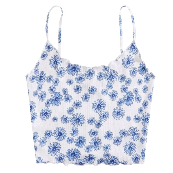 Tank Crop Sleeveless Women's Pullover Shirts Vest Tops Print Women's Blouse Tight Lace Top - Ship Cove, S