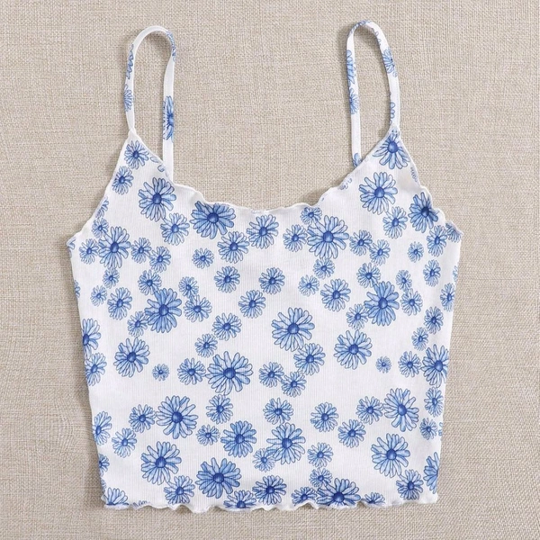 Tank Crop Sleeveless Women's Pullover Shirts Vest Tops Print Women's Blouse Tight Lace Top - Ship Cove, S