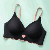 Strapless Large Size Underwire Bras for Women Sexy Back Button Shaping Cup Adjustable Shoulder Strap - Black, 42A