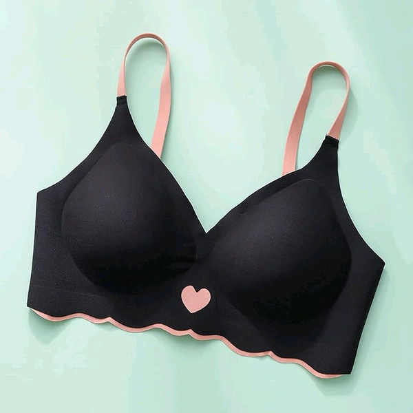Strapless Large Size Underwire Bras for Women Sexy Back Button Shaping Cup Adjustable Shoulder Strap - Black, 42A