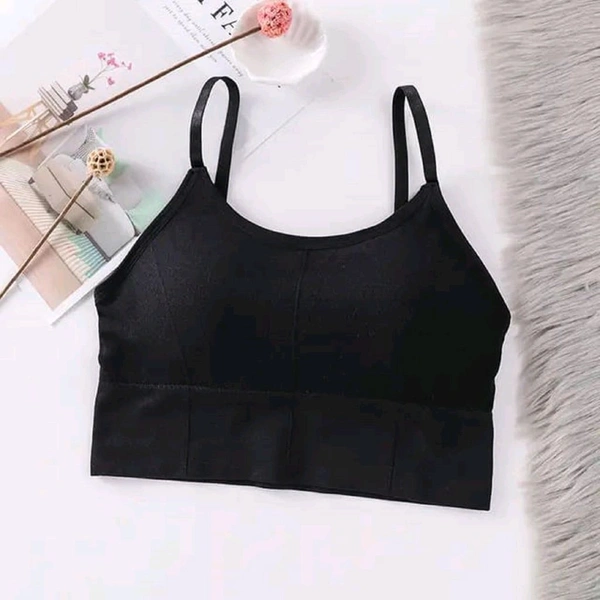 Women's and Girl's Adjustable Strap Cotton Blend Sports Lightly Padded Bra
 - Stack, 32A