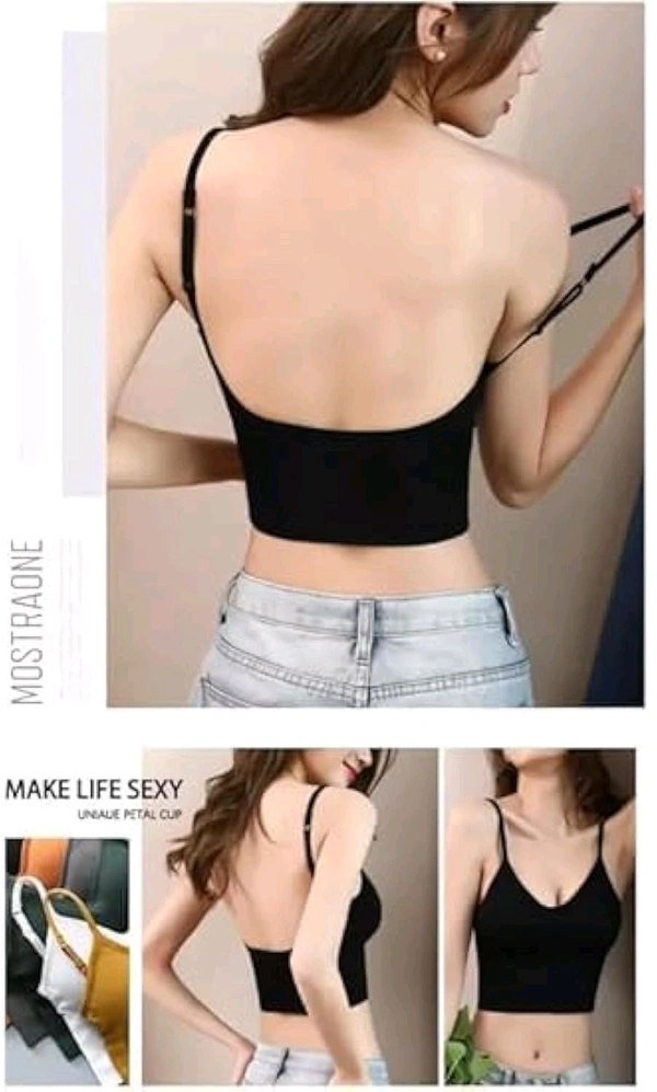 Women's and Girl's Adjustable Strap Cotton Blend Sports Lightly Padded Bra
 - Stack, 32A