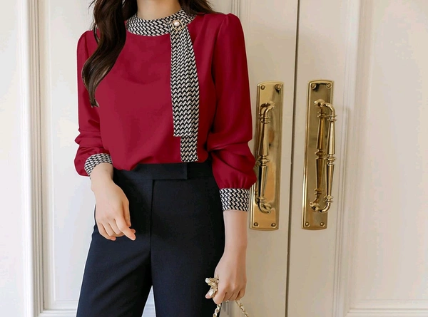 Tops Full Sleeve top for Women.

 - Red, XS