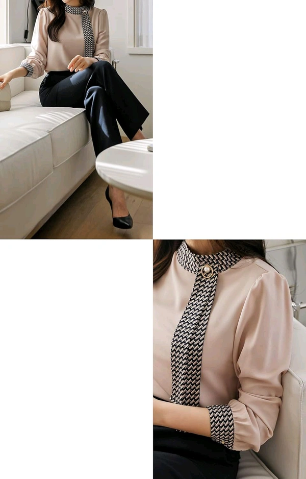 Tops Full Sleeve top for Women.

 - Cream, S