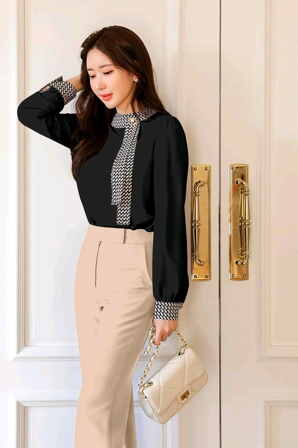 Tops Full Sleeve top for Women.

 - Black, S