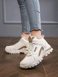 Women Off White Sneakers Stylish & Comfortable - White, IND-5