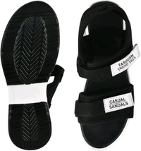 Lightweight Comfortable Daily Wear & Trendy Flatforms Pink Sandals for Girls
 - Black, IND-7