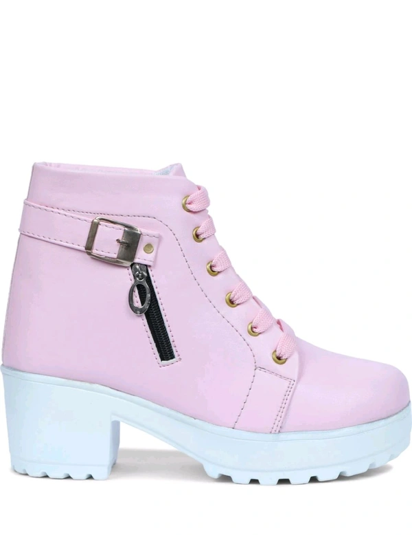 Women Stylish Ladies casual Boots for Girls (R-Boot-004-P-10) Boots For Women (Pink, 10) - French Lilac, IND-7