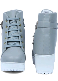 Women Stylish Ladies casual Boots for Girls (R-Boot-004-P-10) Boots For Women (Pink, 10) - Gull Gray, IND-3