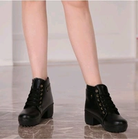 Women Stylish Ladies casual Boots for Girls (R-Boot-004-P-10) Boots For Women (Pink, 10) - Black, IND-7