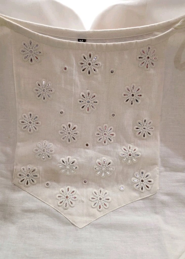 Sleeveless Cotton Flex Kurta Pant Set – Elegant Summer Style
- White, XXL