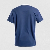 Pure Cotton Navy Blue Plain T-shirt For Men - Navy Blue, L