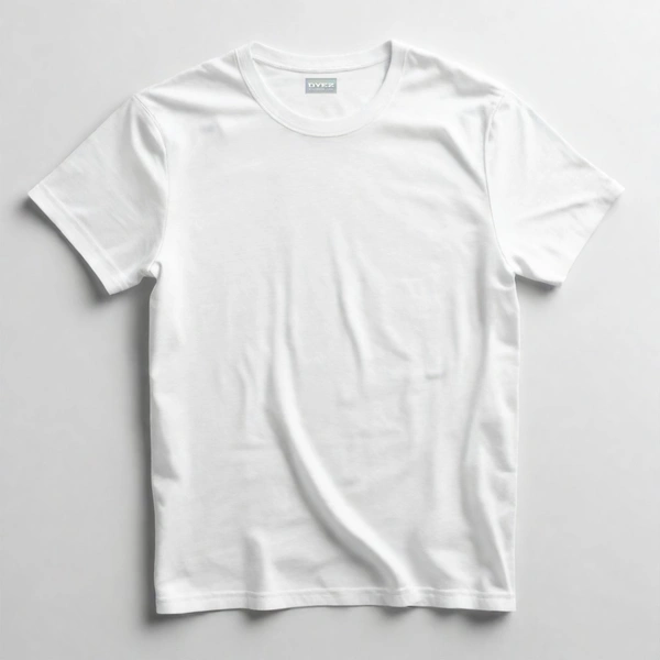 "FrostFit: Ice-White Cotton Tee for Stylish Gents"