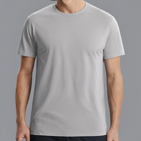 Pure Cotton Gray T-shirt For Men - Gray, M
