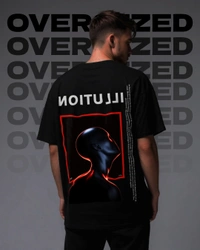 Dyez's oversized cotton tee: comfort meets illusion - Black, M