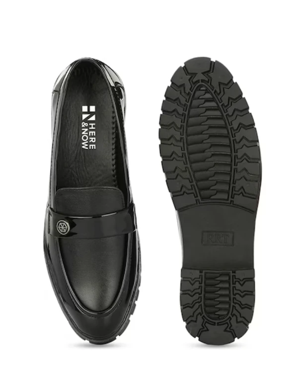 HERE&NOW Men Black Formal Penny Loafers - 6