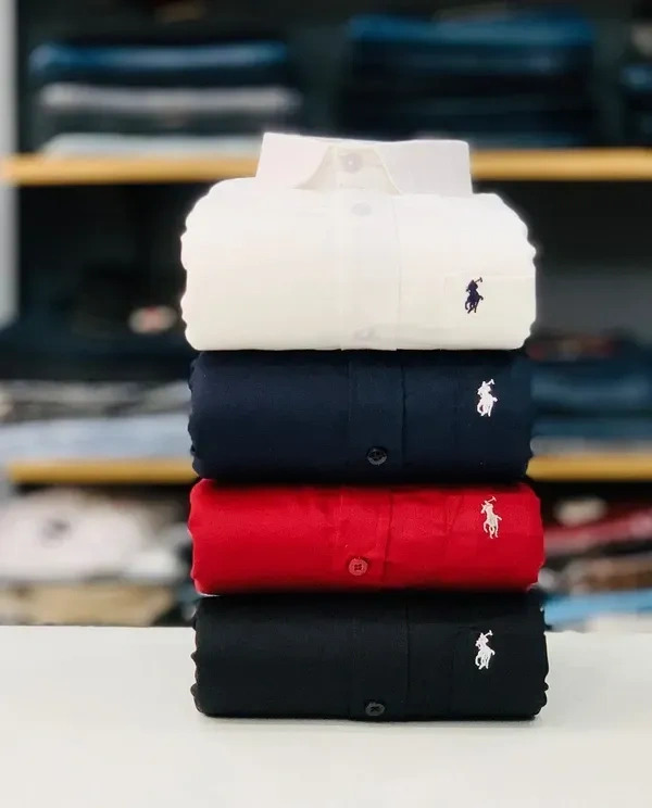 RL Polo Plain Shirts (Combo of 4pcs) - Style Meets Comfort