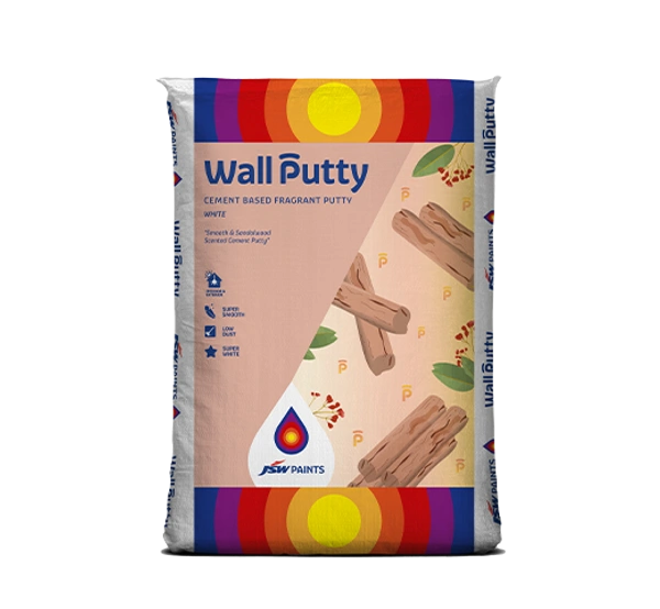 JSW PAINTS 🎨  Wall Putty Cement Based - Fragrant Putty 40Kg - 1kg