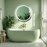 CRAFTISTA  LED Mirror Cabinet for Bathroom | Wall-Mounted Single Door Storage Mirror Cabinet | Bathroom Accessories Mirror Cabinet with LED Light 