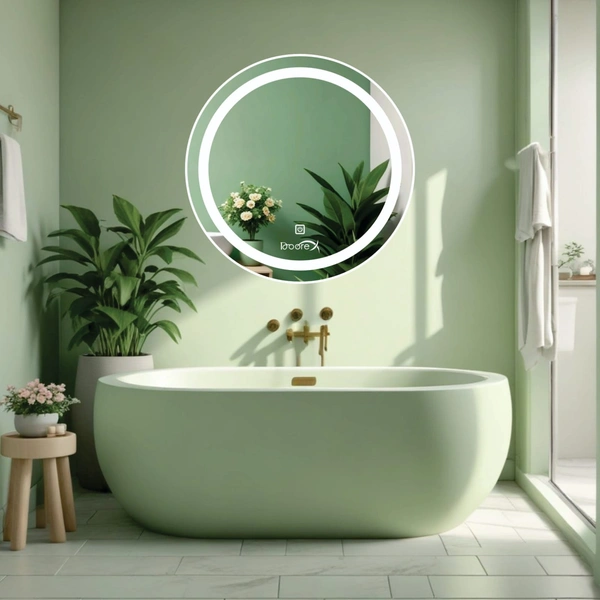 CRAFTISTA  LED Mirror Cabinet for Bathroom | Wall-Mounted Single Door Storage Mirror Cabinet | Bathroom Accessories Mirror Cabinet with LED Light 