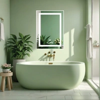 CRAFTISTA  LED Mirror Cabinet for Bathroom | Wall-Mounted Single Door Storage Mirror Cabinet | Bathroom Accessories Mirror Cabinet with LED Light 