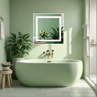 CRAFTISTA  LED Mirror Cabinet for Bathroom | Wall-Mounted Single Door Storage Mirror Cabinet | Bathroom Accessories Mirror Cabinet with LED Light 