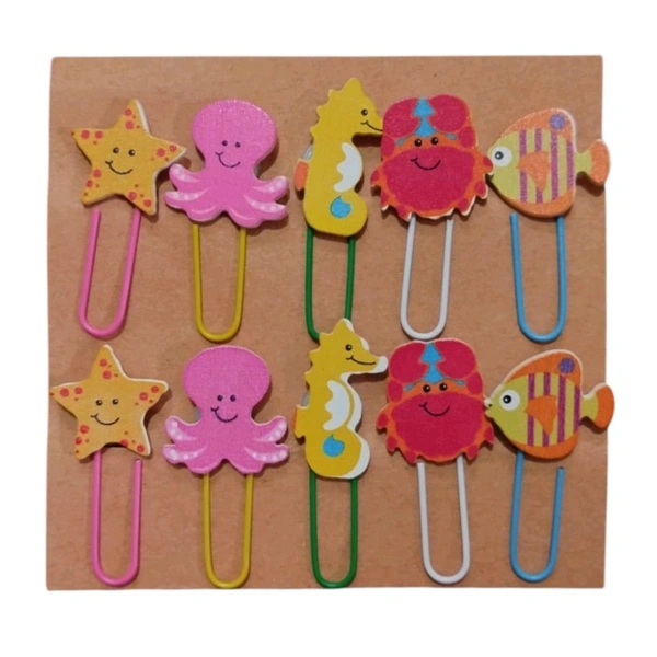Bookmark Paper Clip Mix Design C2 | Pack Of 10 Clips