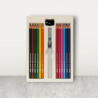 DOMS Doms Water Colour Pencils 12 Shades Includes Canson Montval Water Colour Papers