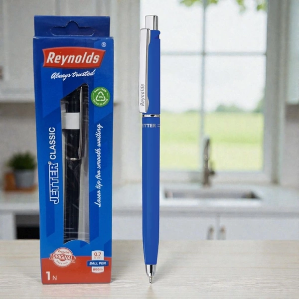 Reynolds Jetter Classic Ball Pen 1 Pc (Body Colour May Vary) - Blue