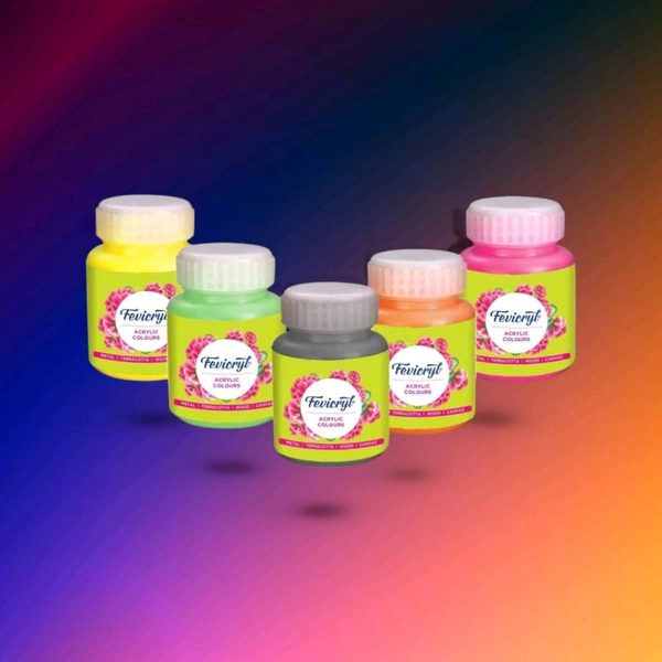 Pidilite Fevicryl Acrylic Colour 100 ML - Lemon Yellow(11)