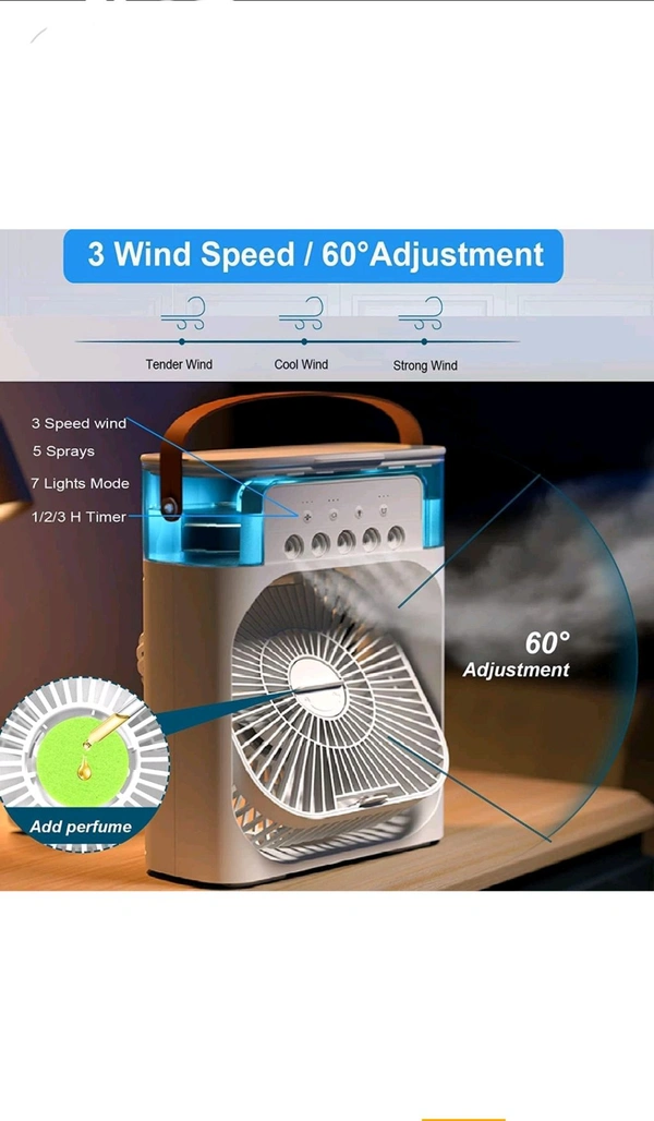 Mini Cooling Humidifier Portable Fan