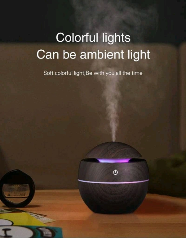 Wooden Cool Mist Humidifiers Essential Oil Diffuser Aroma Air Humidifier with Colorful Change for Car, Office, Babies, humidifiers for Home, air humidifier for Room