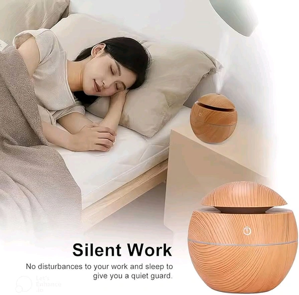 Wooden Cool Mist Humidifiers Essential Oil Diffuser Aroma Air Humidifier with Colorful Change for Car, Office, Babies, humidifiers for Home, air humidifier for Room