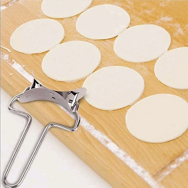 Puri Cutter Roller – Stainless Steel Dough Cutter for Home Baking
