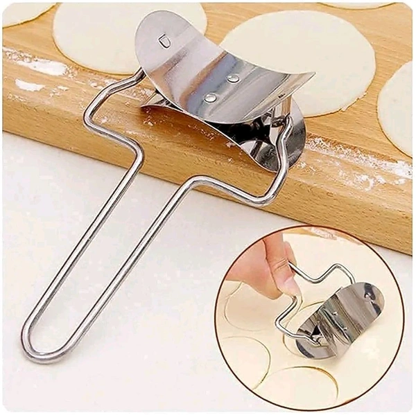 Puri Cutter Roller – Stainless Steel Dough Cutter for Home Baking
