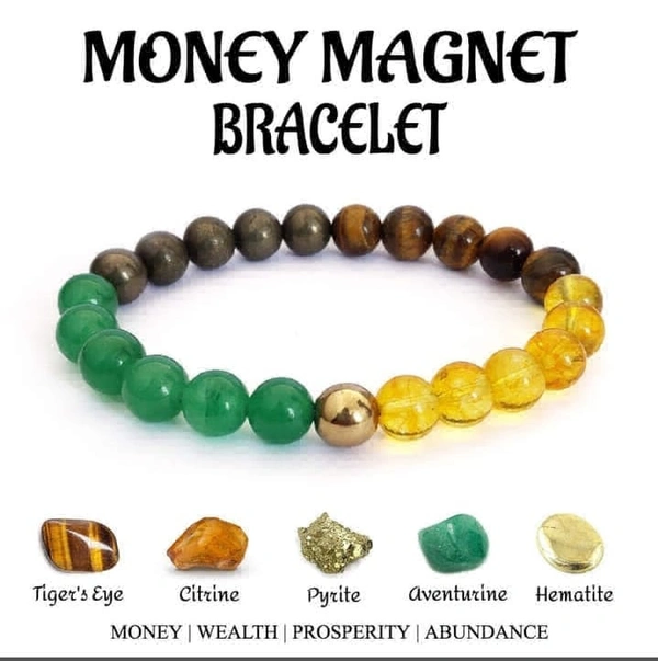 Money Magnet  Pyrite Bracelet With Certificate 100%purity