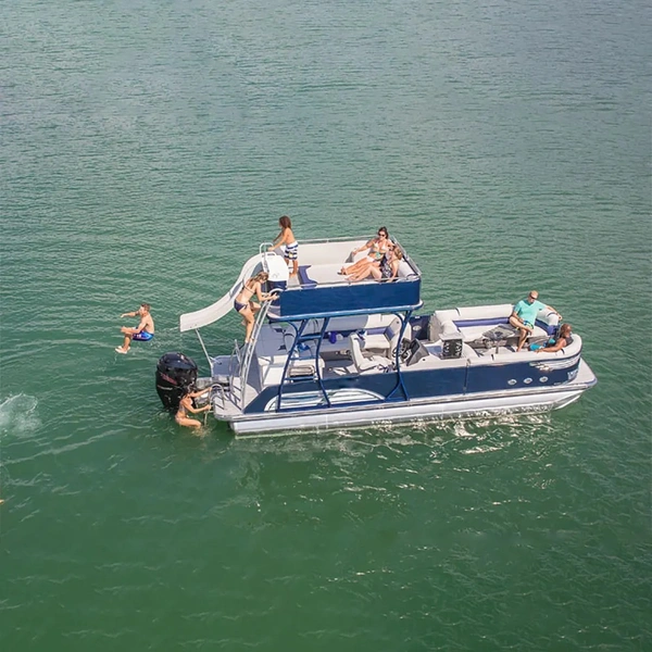 Double decker 24ft alluminium pontoon boat