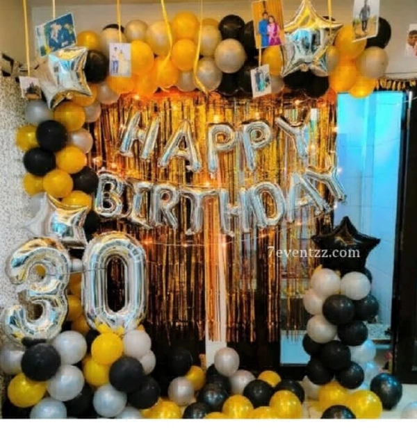 Golden Silver Black Half Arch Decor 