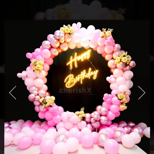 Pink Chrome Ring Decor 