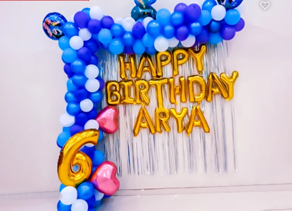 Blue Half Arch Decor 