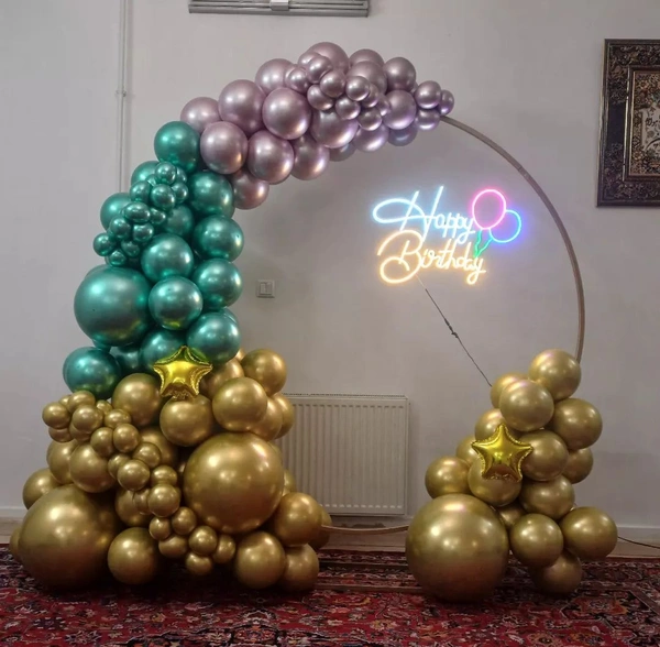 Chrome Half Ring Decor 