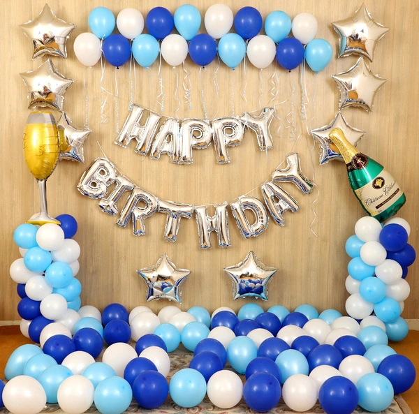 Blue Themed Birthday Decor 