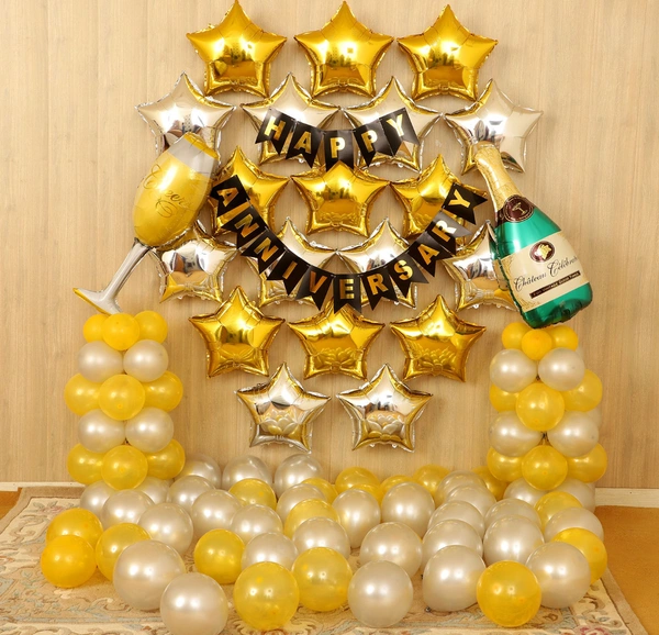 Gold Silver Anniversary Decor 