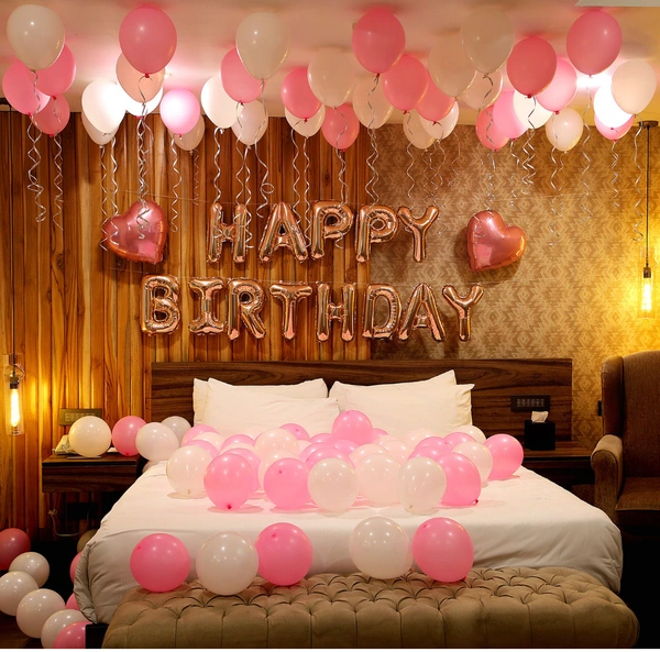 Rose Gold Happy Birthday Decor