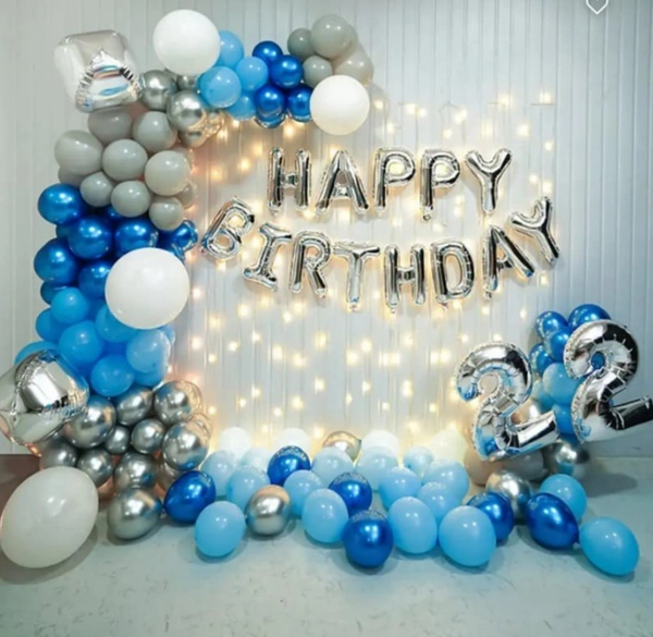 Chrome Happy Birthday Decor 