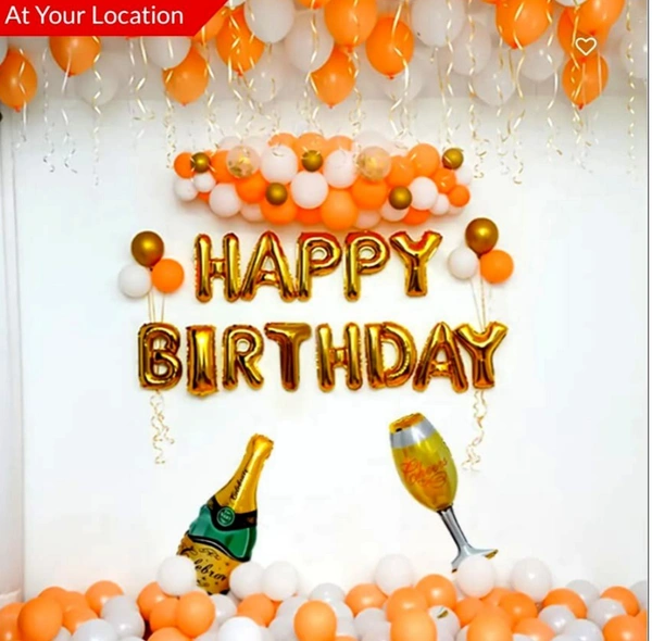 Peach Pastel Birthday Decor