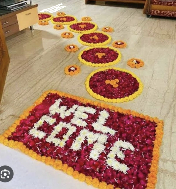 Welcome Rose Pathway Decor 